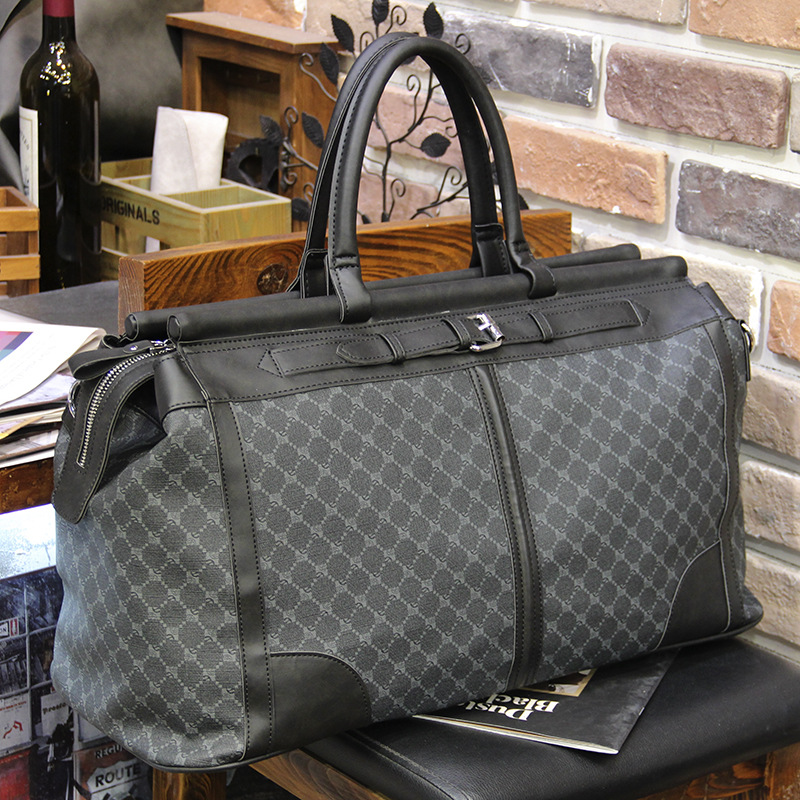 Luxury Tote Bags With Zipper - Mode Plaid Reisetasche Männer Handtasche Große