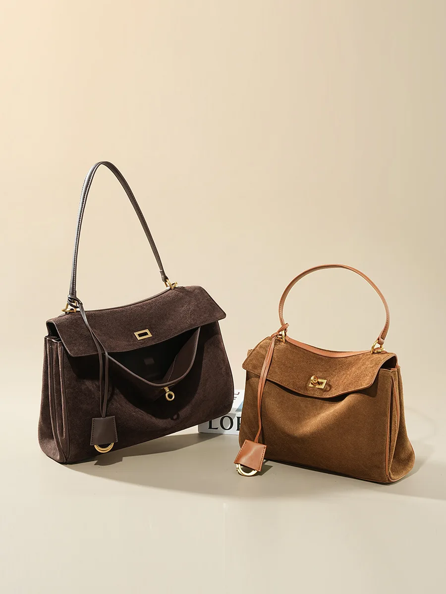 Herbst Winter frauen Wildleder – Luxury Tote Bags With Zipper Bewertung und Preis